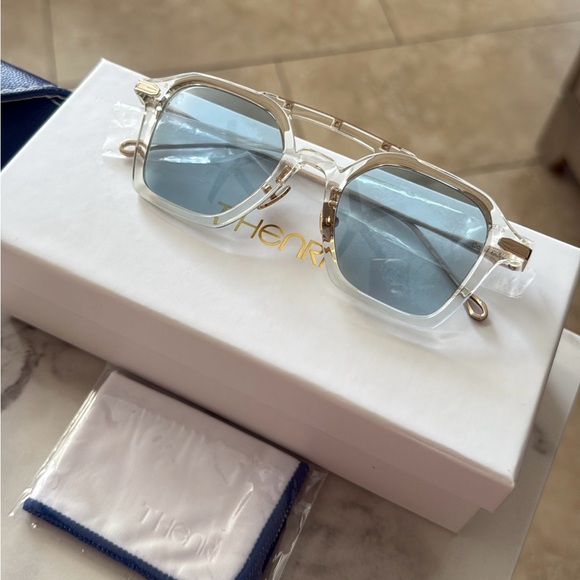 THenri 18K Gold Clear and Blue MONACO SERIES Countach LIMITED Unisex Glasses